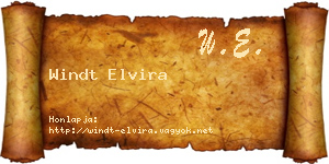 Windt Elvira névjegykártya